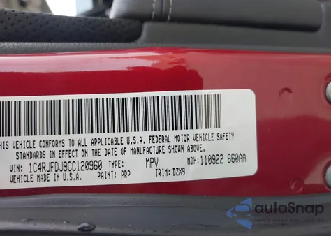 2012 Jeep Grand Cherokee Srt8 from USA, damaged, VIN 1C4RJFDJ9CC120960